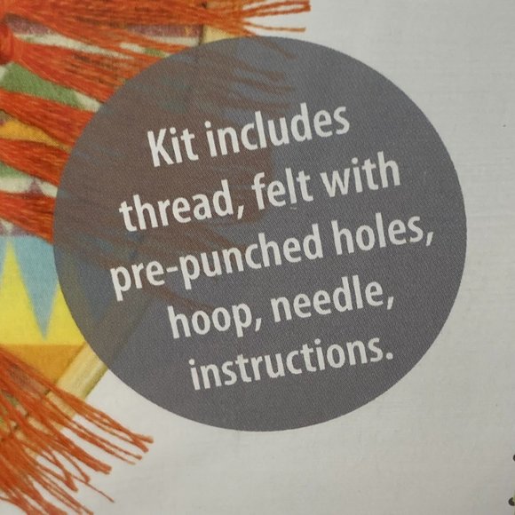 Dimensions Felt Applique Kit LLAMA Thread Felt Hoop Needle Instructions 6" - Picture 6 of 16
